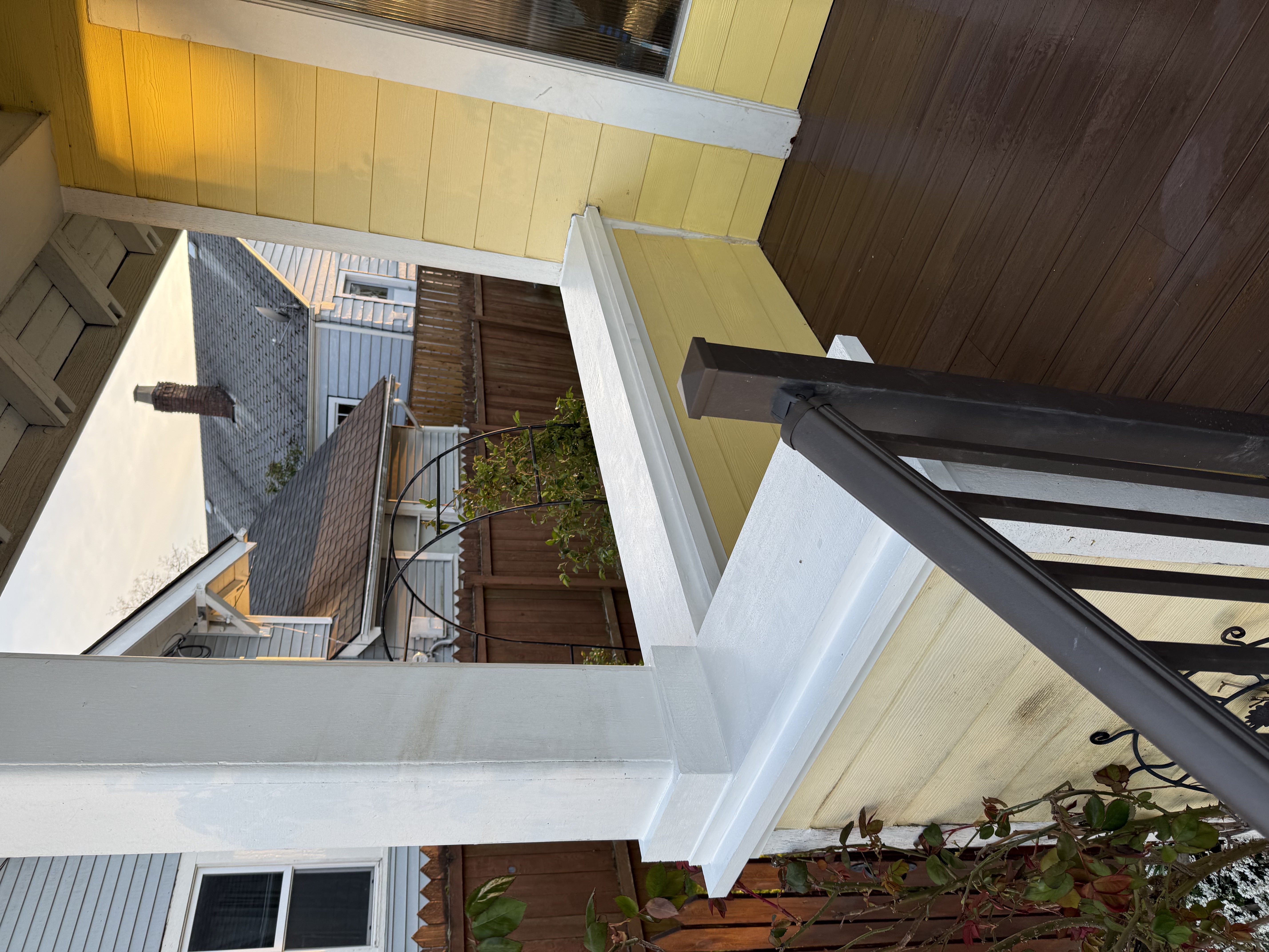 Composite porch decking and railing details in Mount Vernon WA