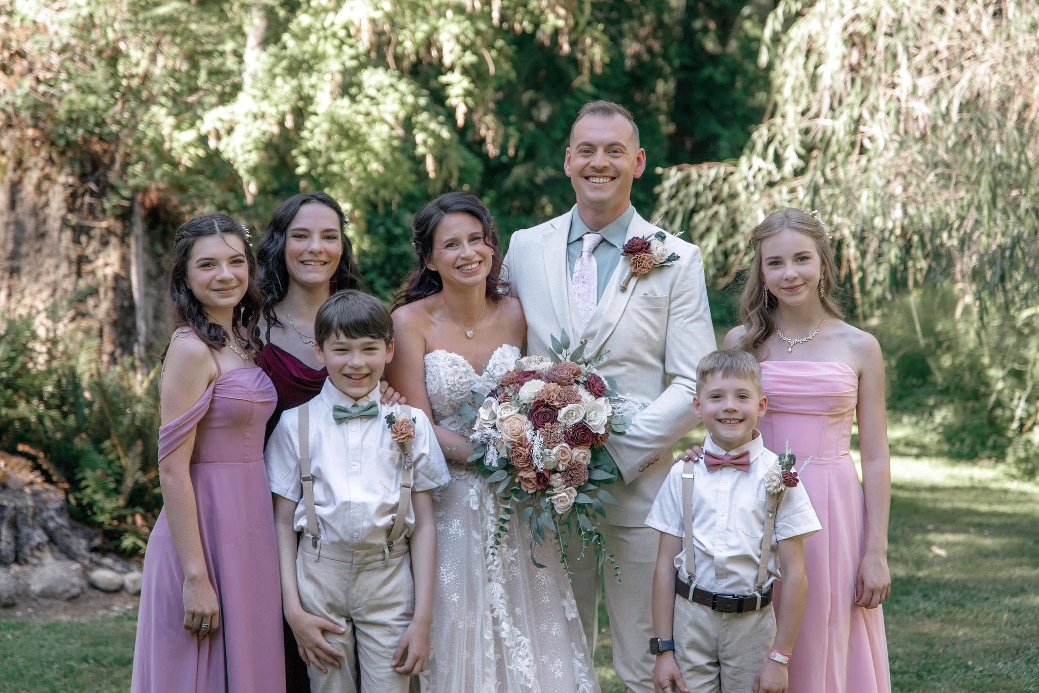 Ryan Imus with his wife and children